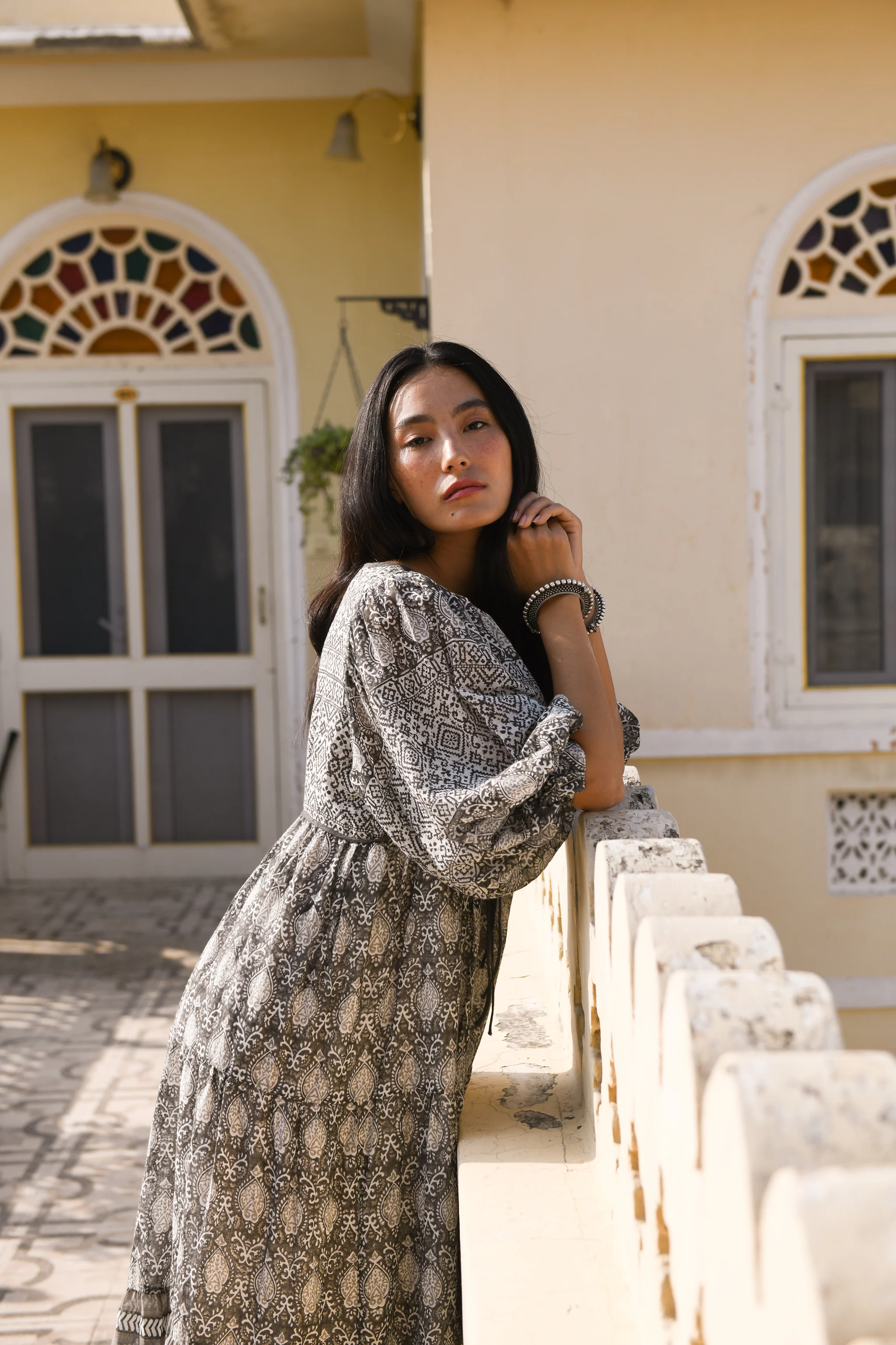 Jasmine Midi Dress ~ Charcoal - Image 3