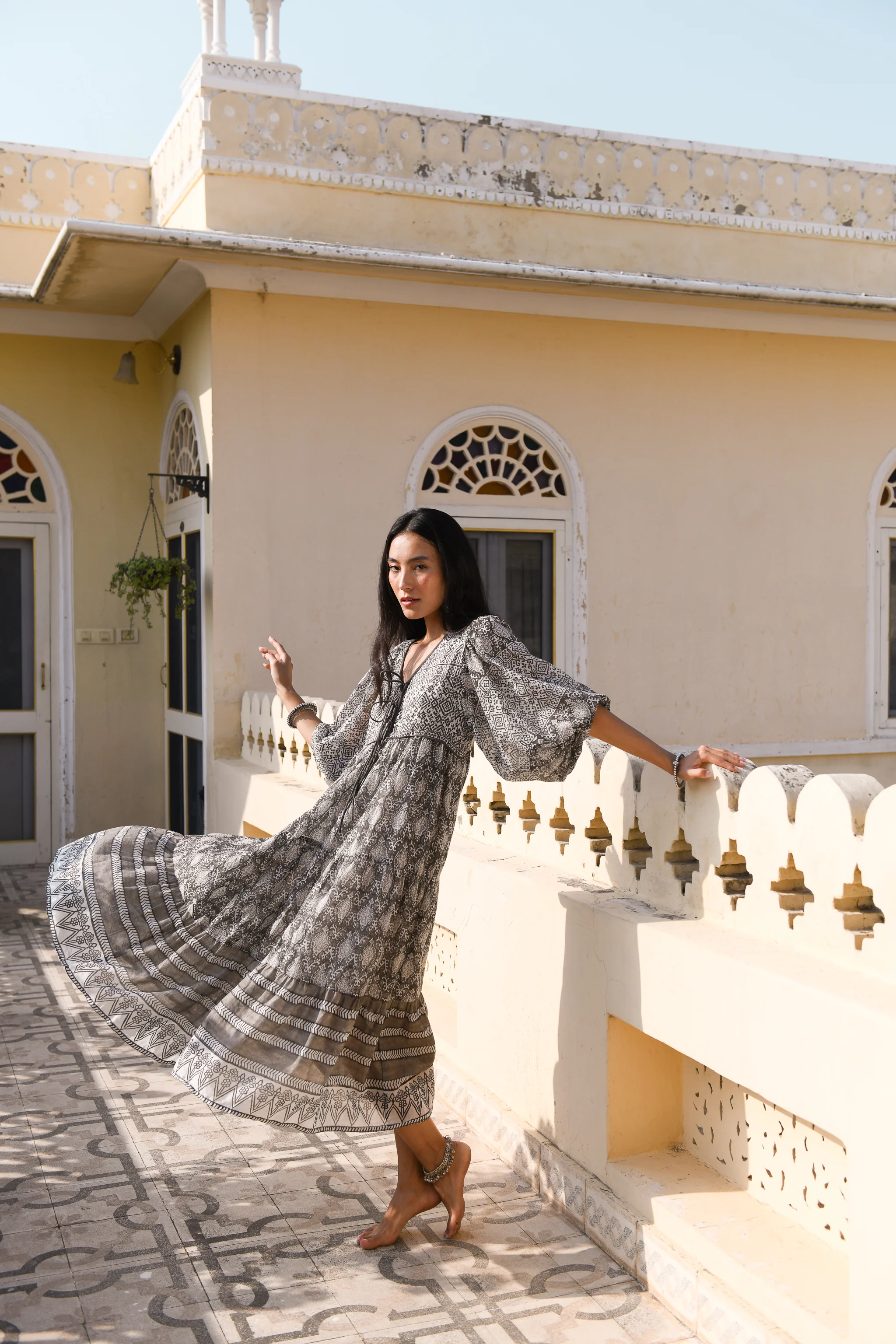 Jasmine Midi Dress ~ Charcoal - Image 4