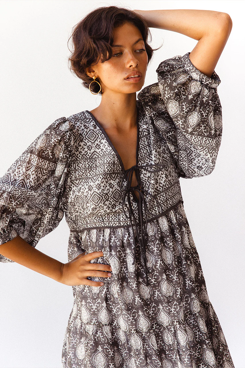 Jasmine Midi Dress ~ Charcoal - Image 7