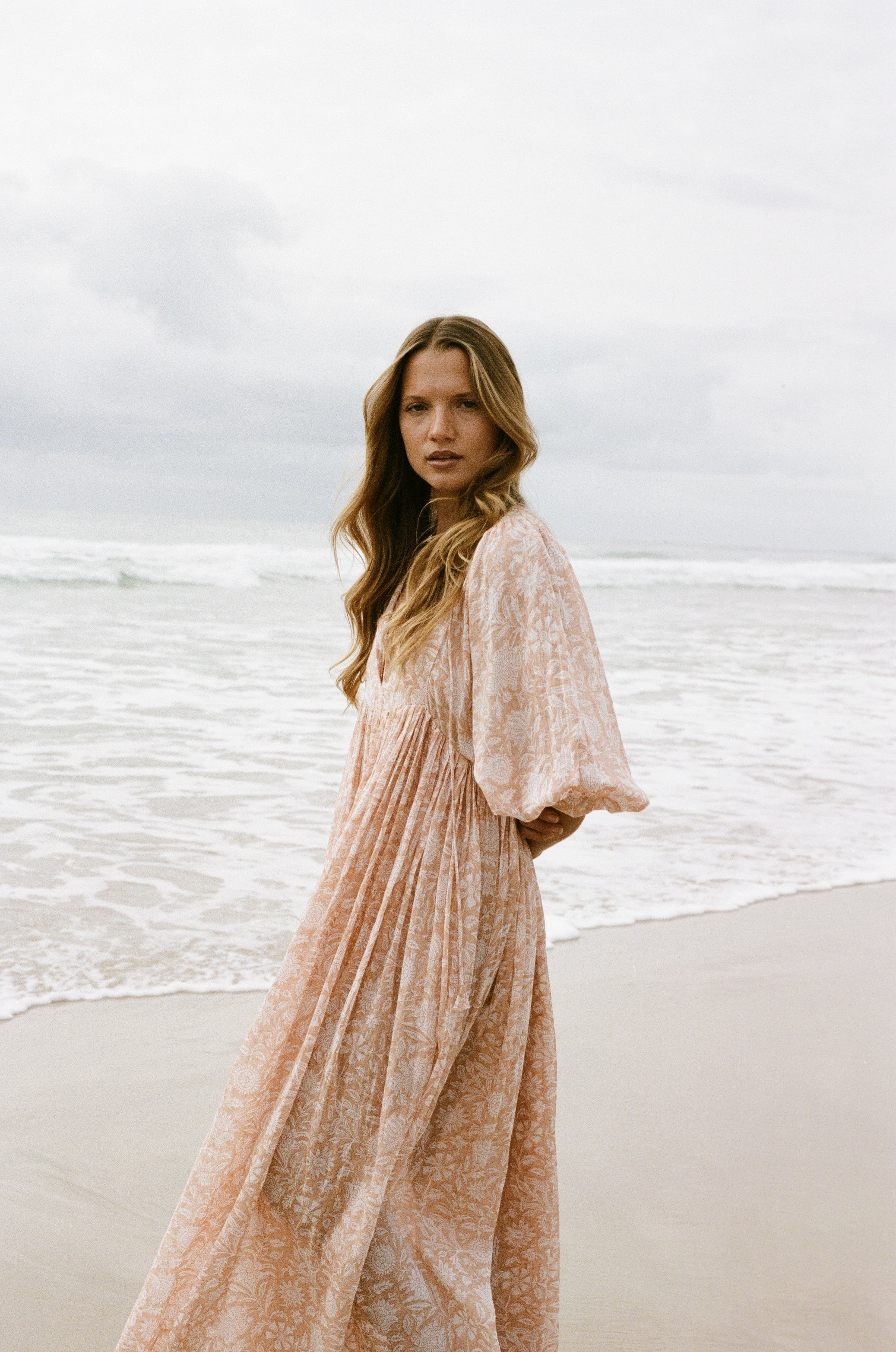 Kyra Maxi Dress ~ Apricot Blush - Image 3