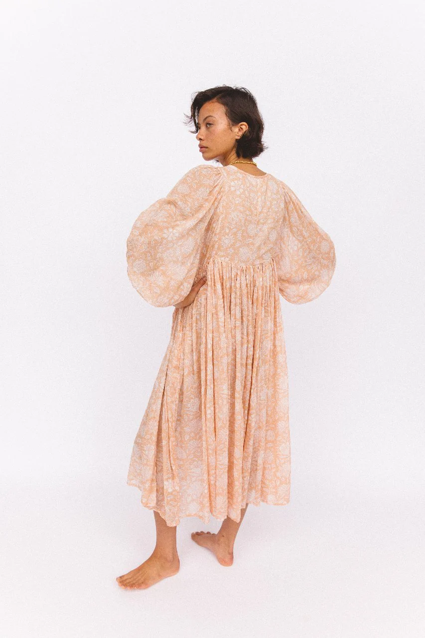 Kyra Midi Dress ~ Apricot Blush - Image 4