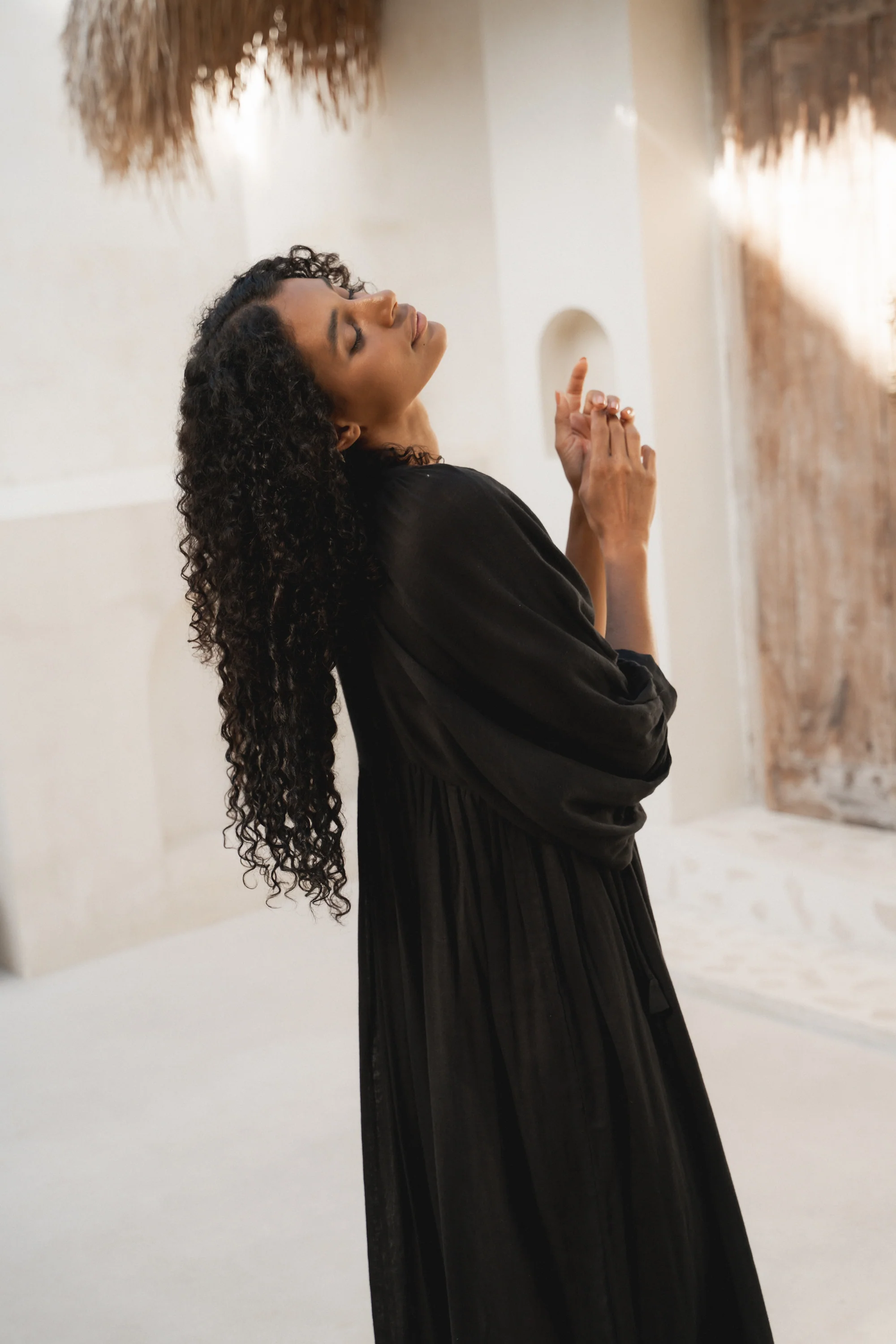 Kyra Midi Dress ~ Black Gauze - Image 5