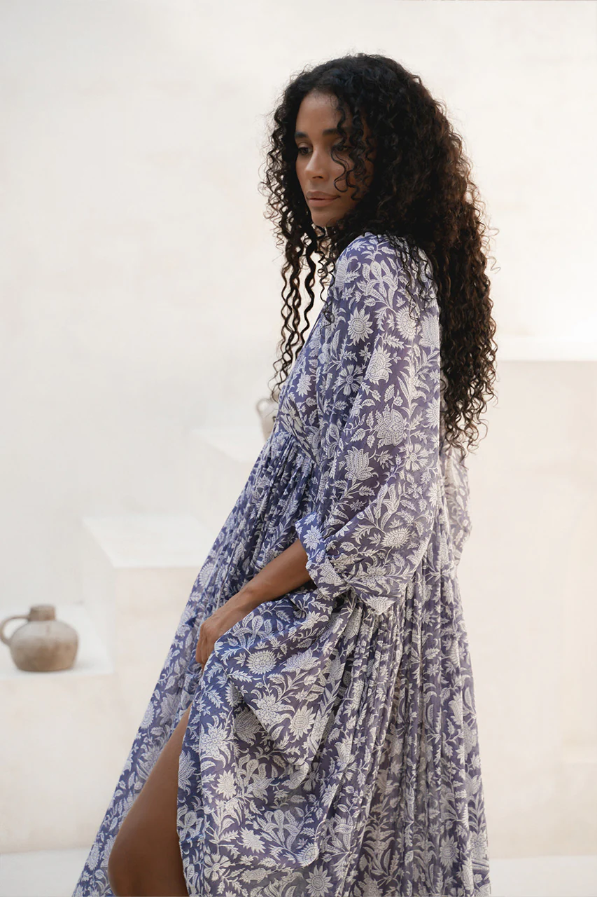 Kyra Midi Dress ~ Blue Iris - Image 4