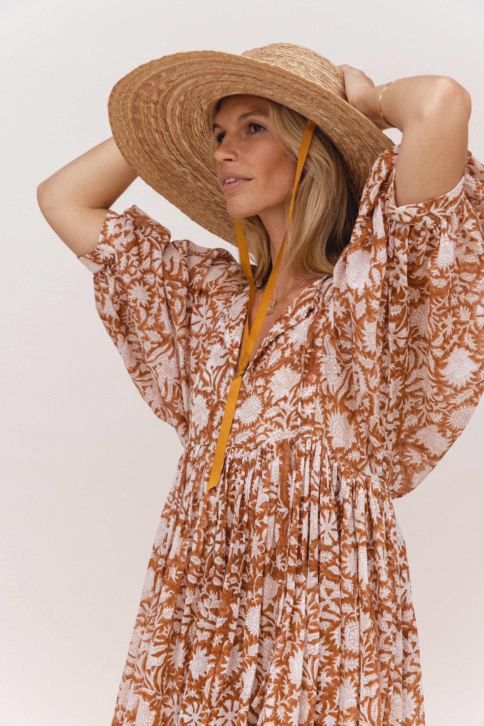 Kyra Midi Dress ~ Caramel - Image 6