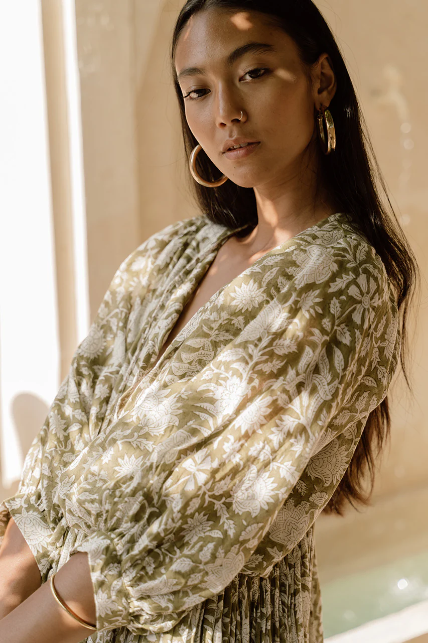 Kyra Midi Dress ~ Olive - Image 4