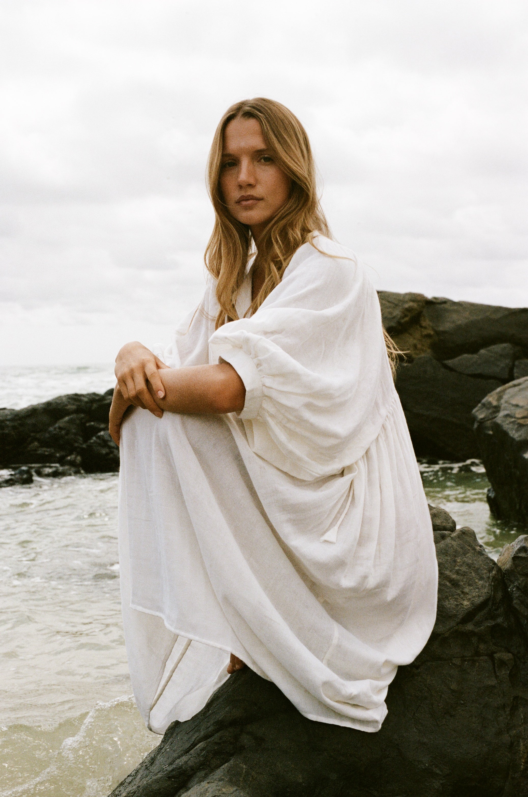 Kyra Midi Dress ~ White Gauze - Image 6