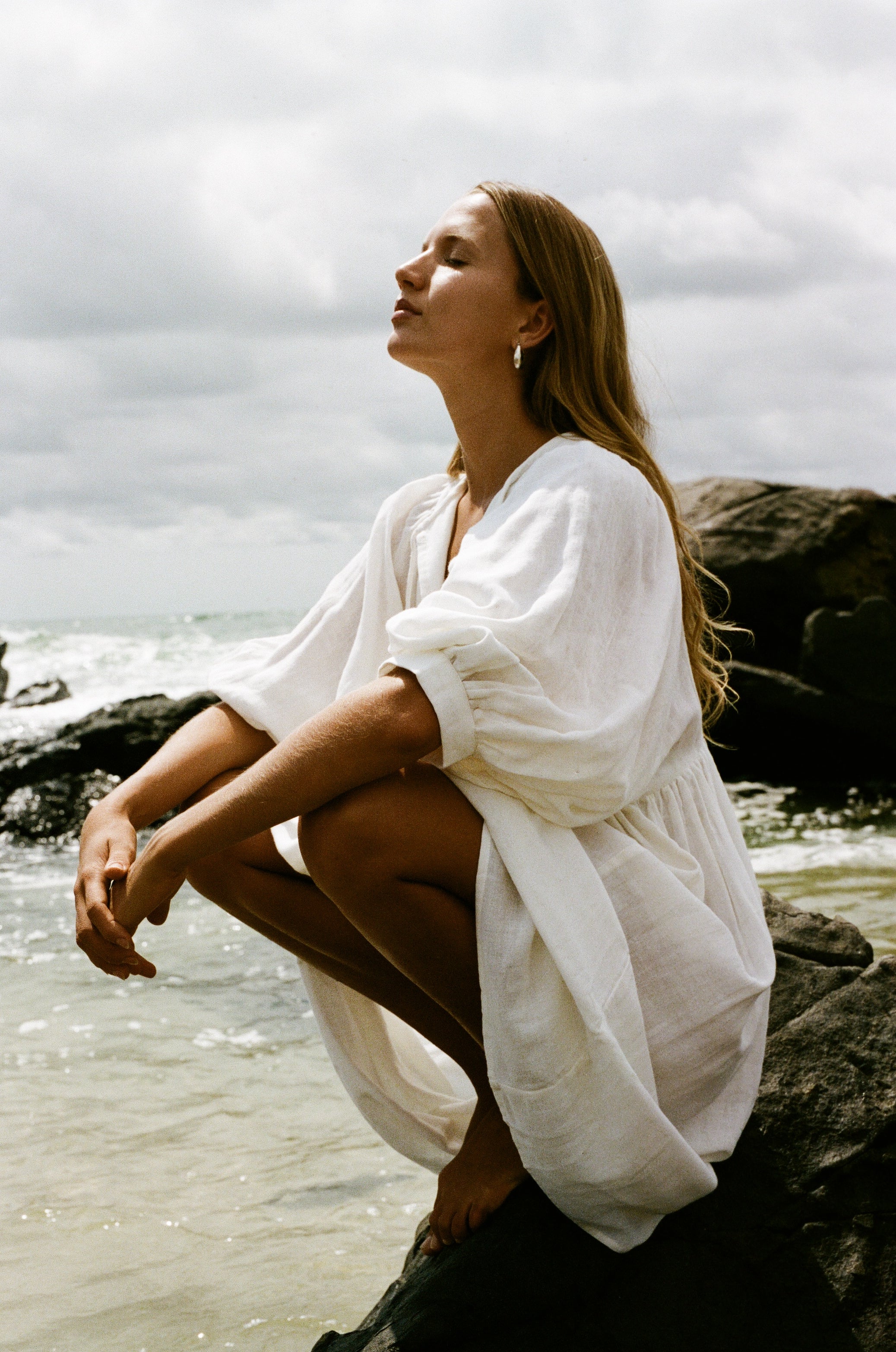 Kyra Midi Dress ~ White Gauze - Image 9