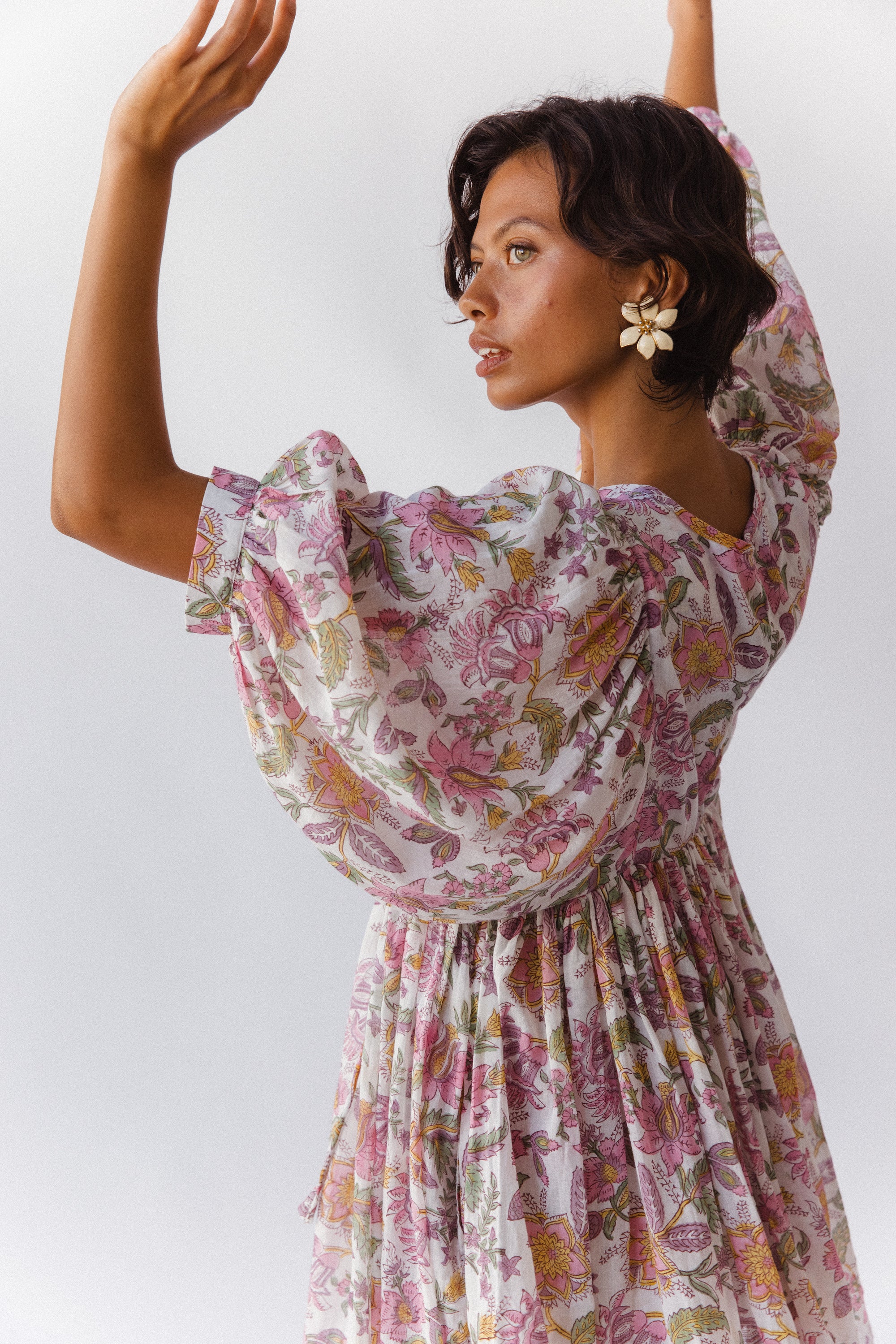 Kyra Mini Dress ~ Fuchsia Bloom - Image 4