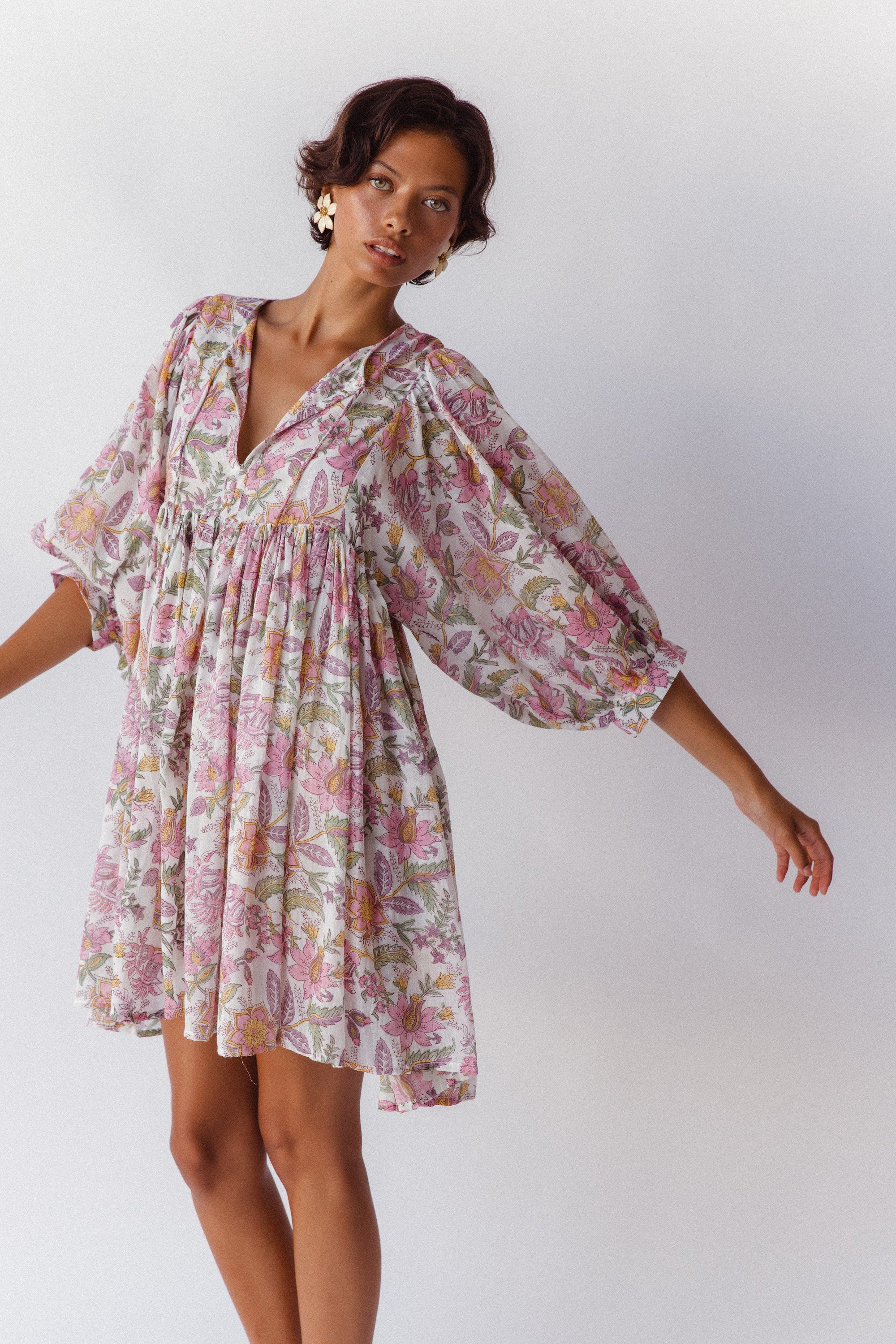 Kyra Mini Dress ~ Fuchsia Bloom - Image 5