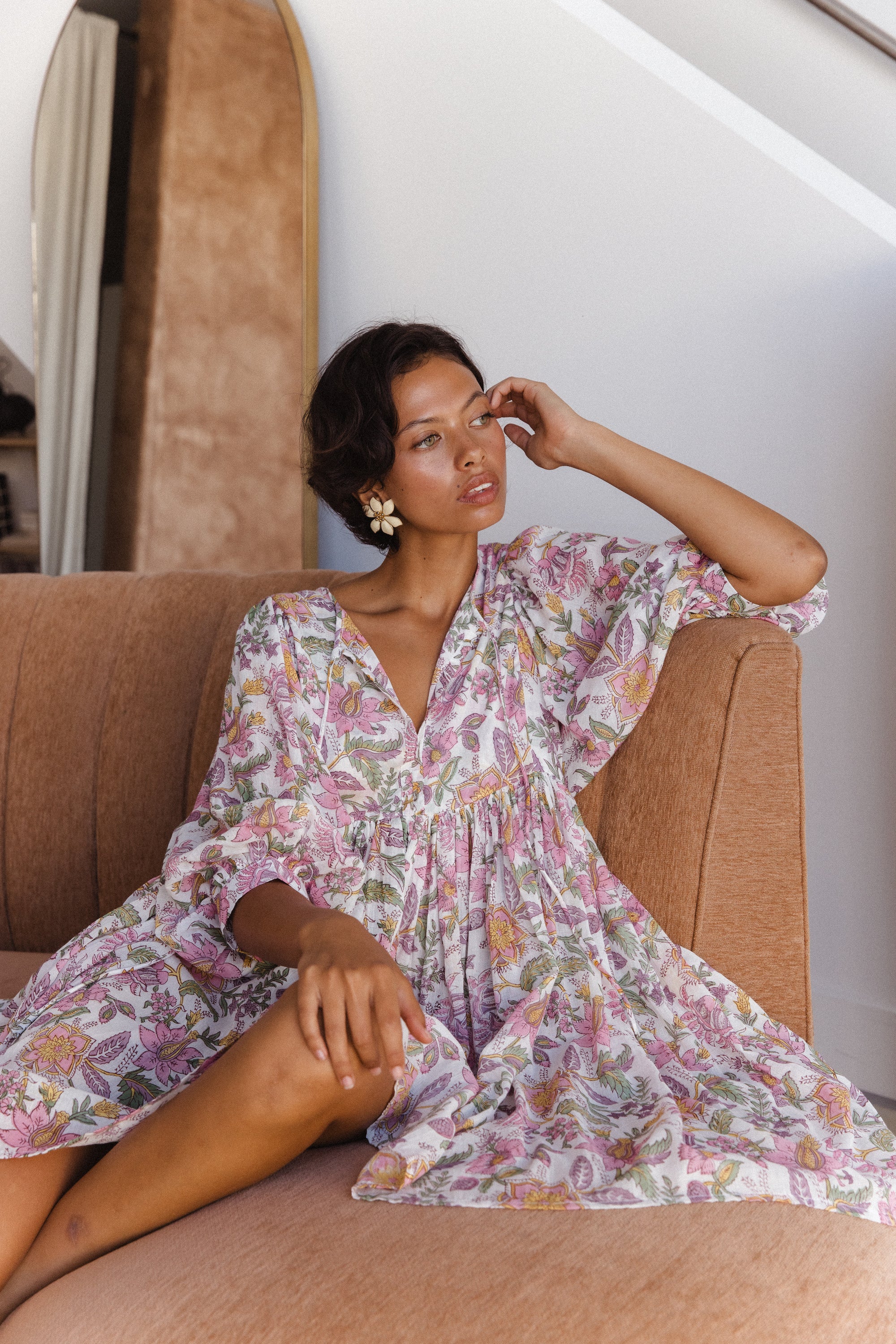 Kyra Mini Dress ~ Fuchsia Bloom - Image 6