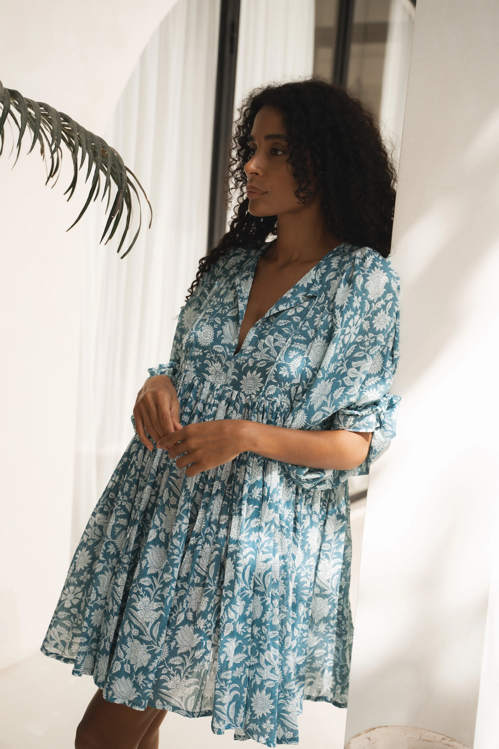 Kyra Mini Dress ~ Ocean Blue - Image 4