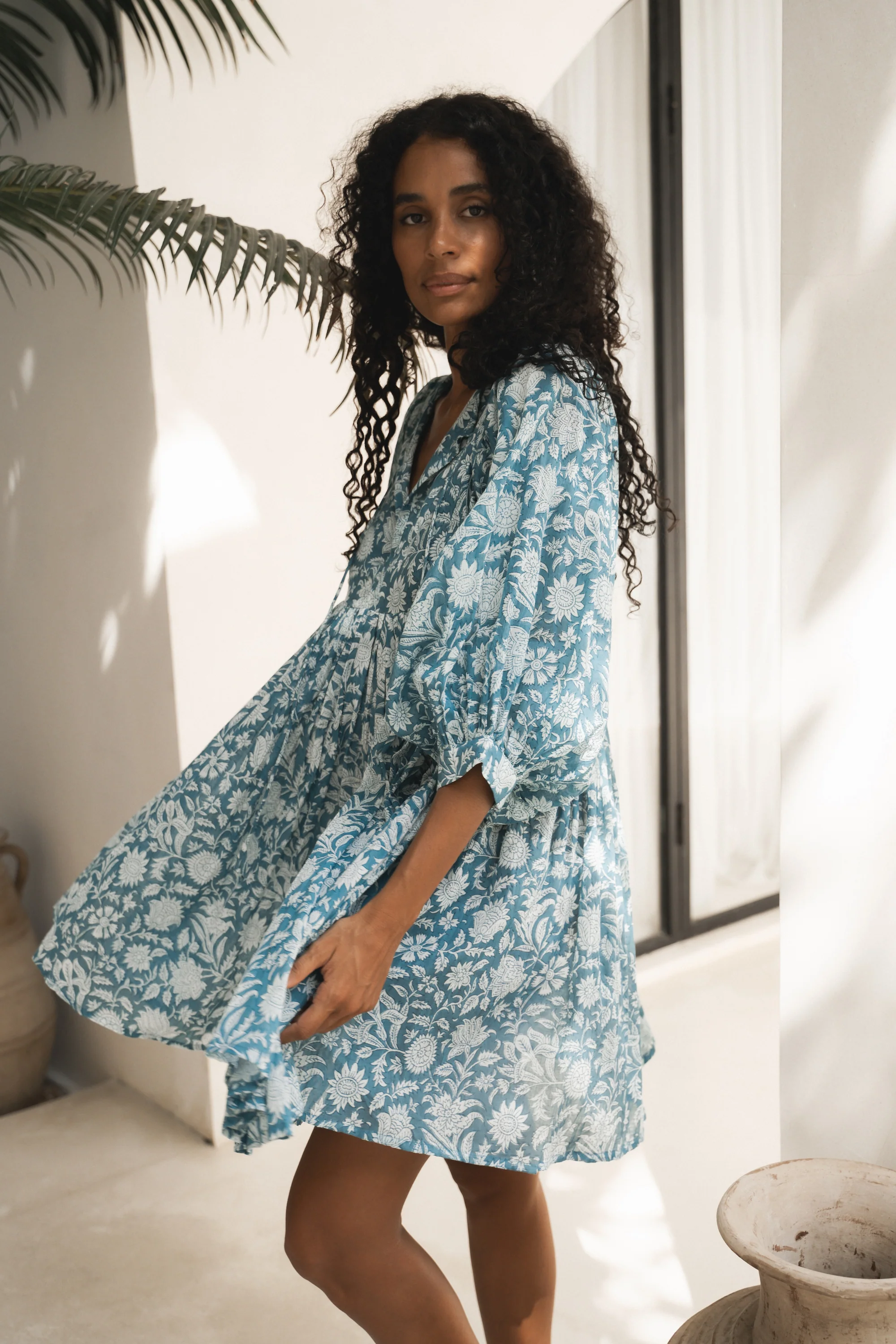 Kyra Mini Dress ~ Ocean Blue - Image 5