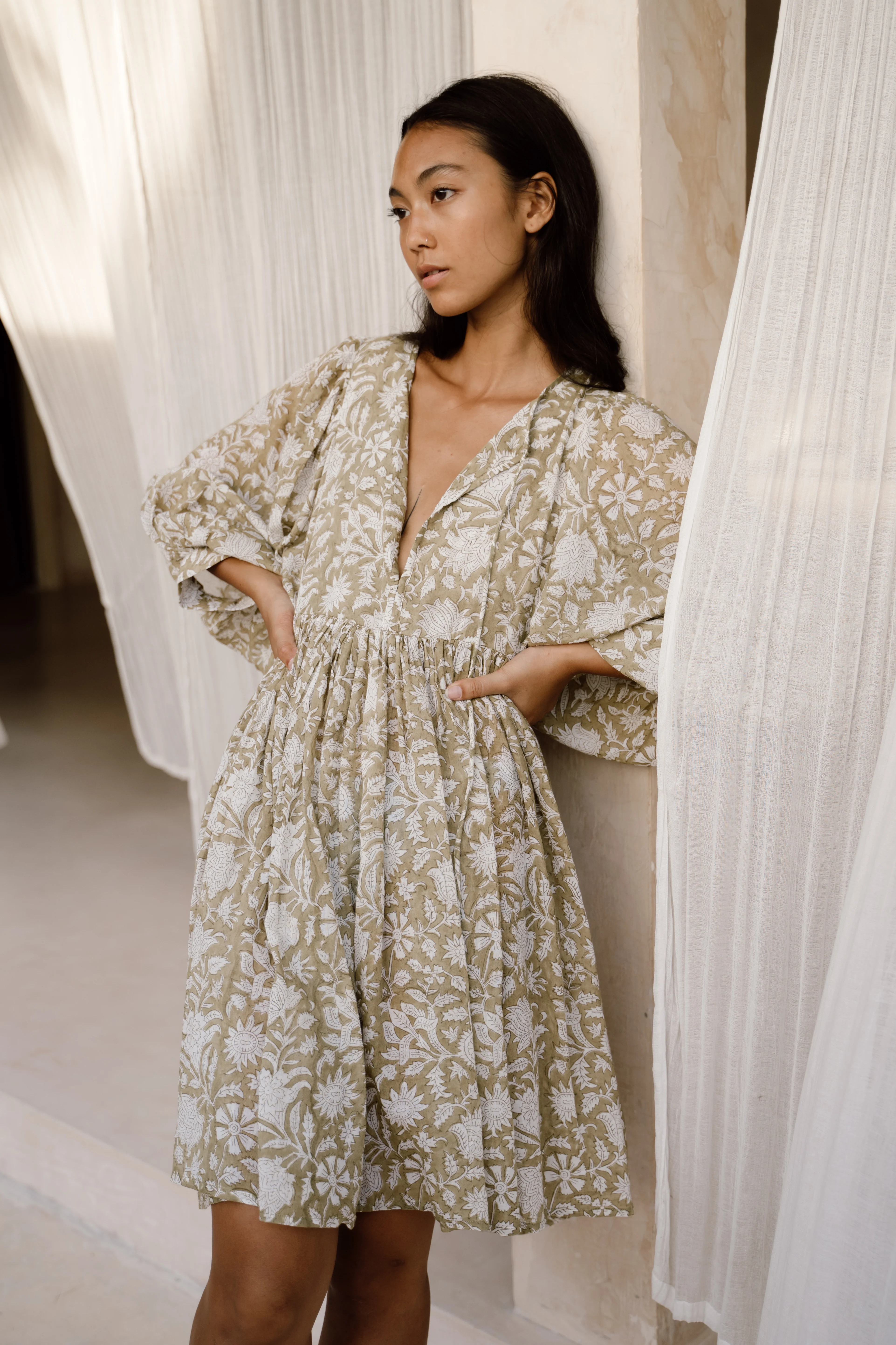 Kyra Mini Dress ~ Olive - Image 4