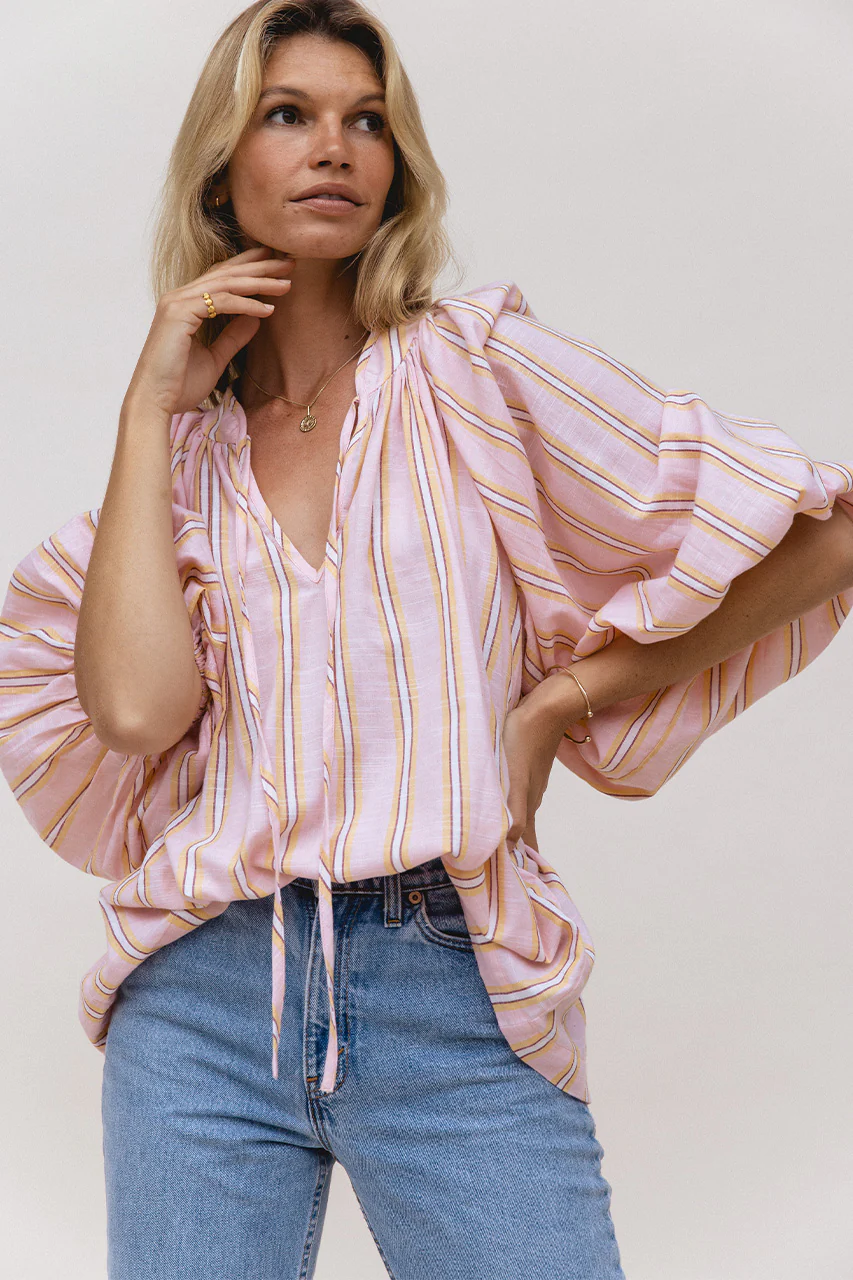 Poet Blouse ~ Pink Sorbet - Image 4