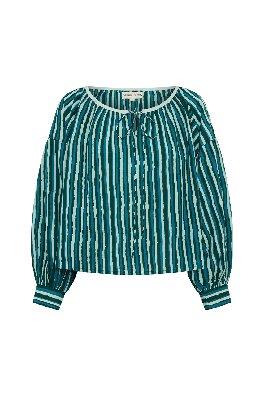 Ria Blouse ~ Cyan Candy - Image 8