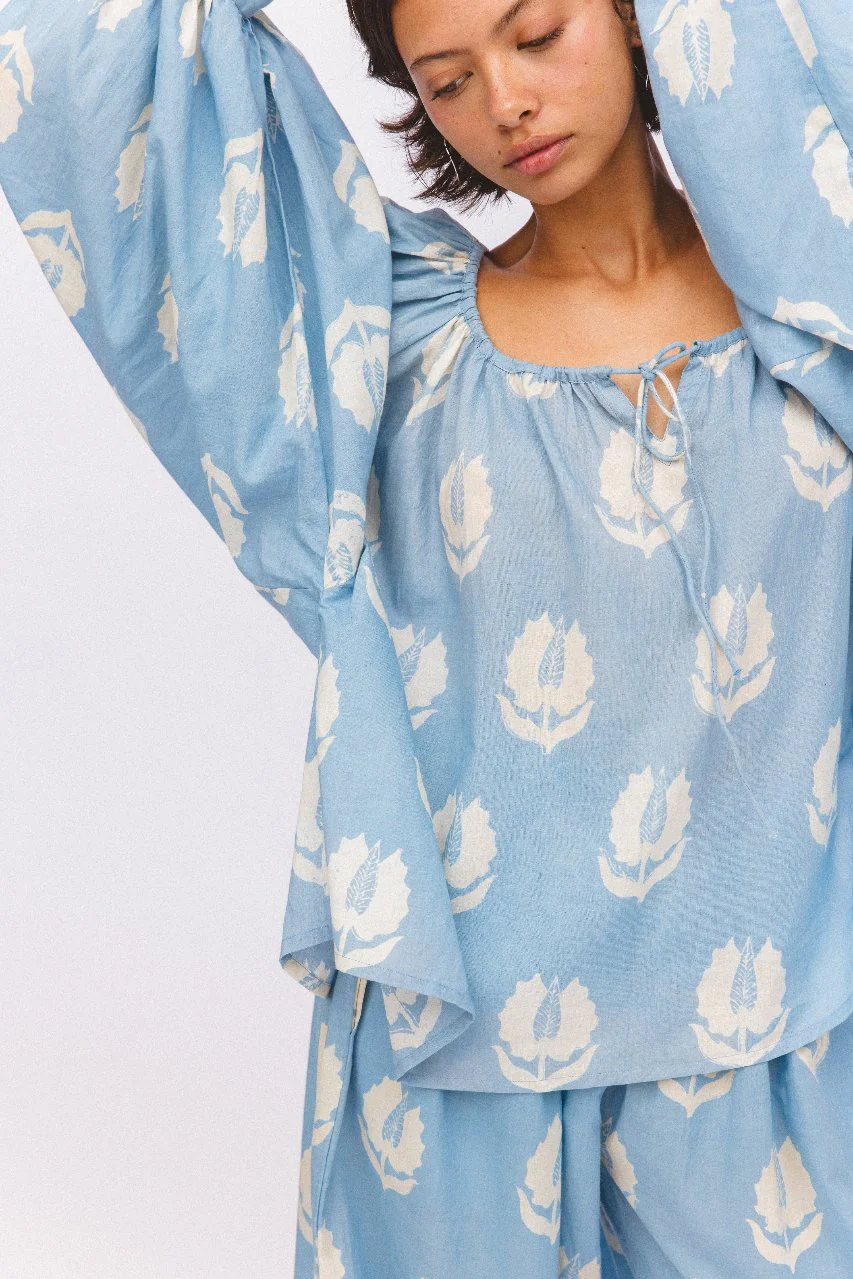 Ria Blouse ~ Sky - Image 4