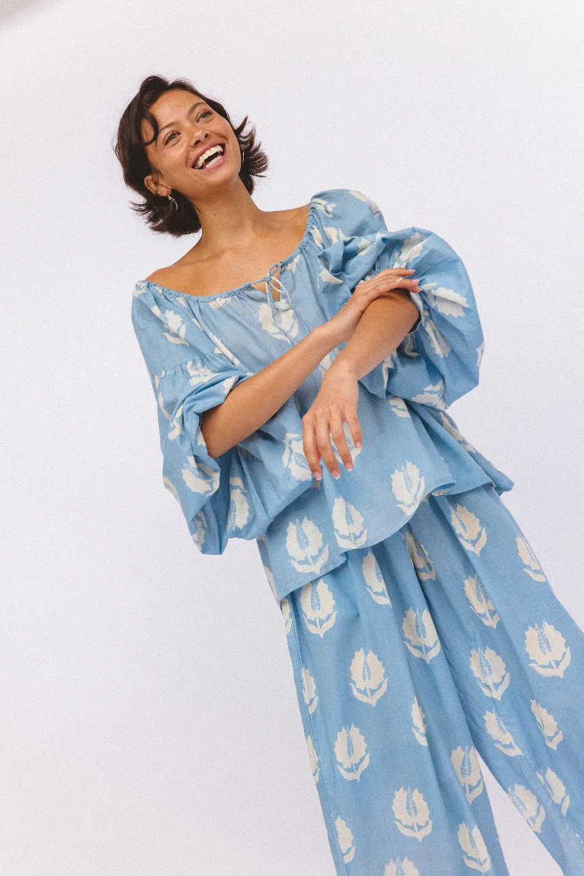 Ria Blouse ~ Sky - Image 5