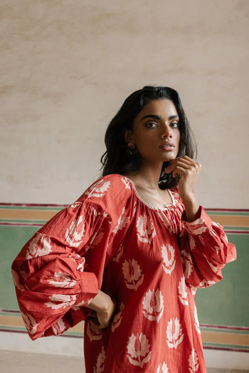 Ria Mini Dress ~ Ruby Red - Image 3