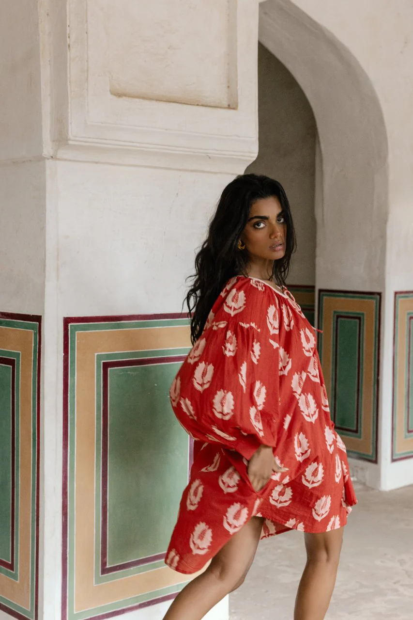 Ria Mini Dress ~ Ruby Red - Image 4