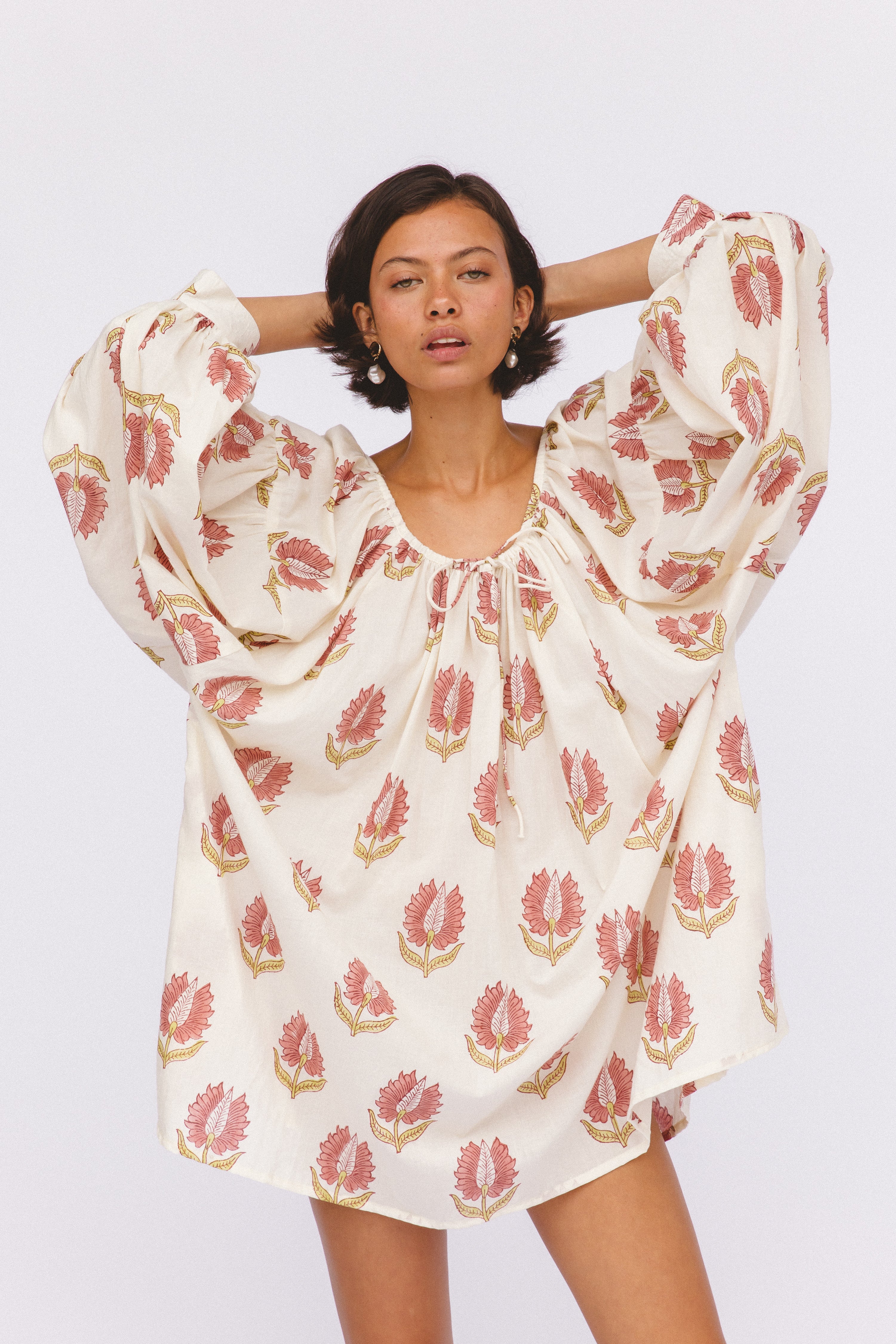 Ria Mini Dress ~ Strawberry Cream - Image 9