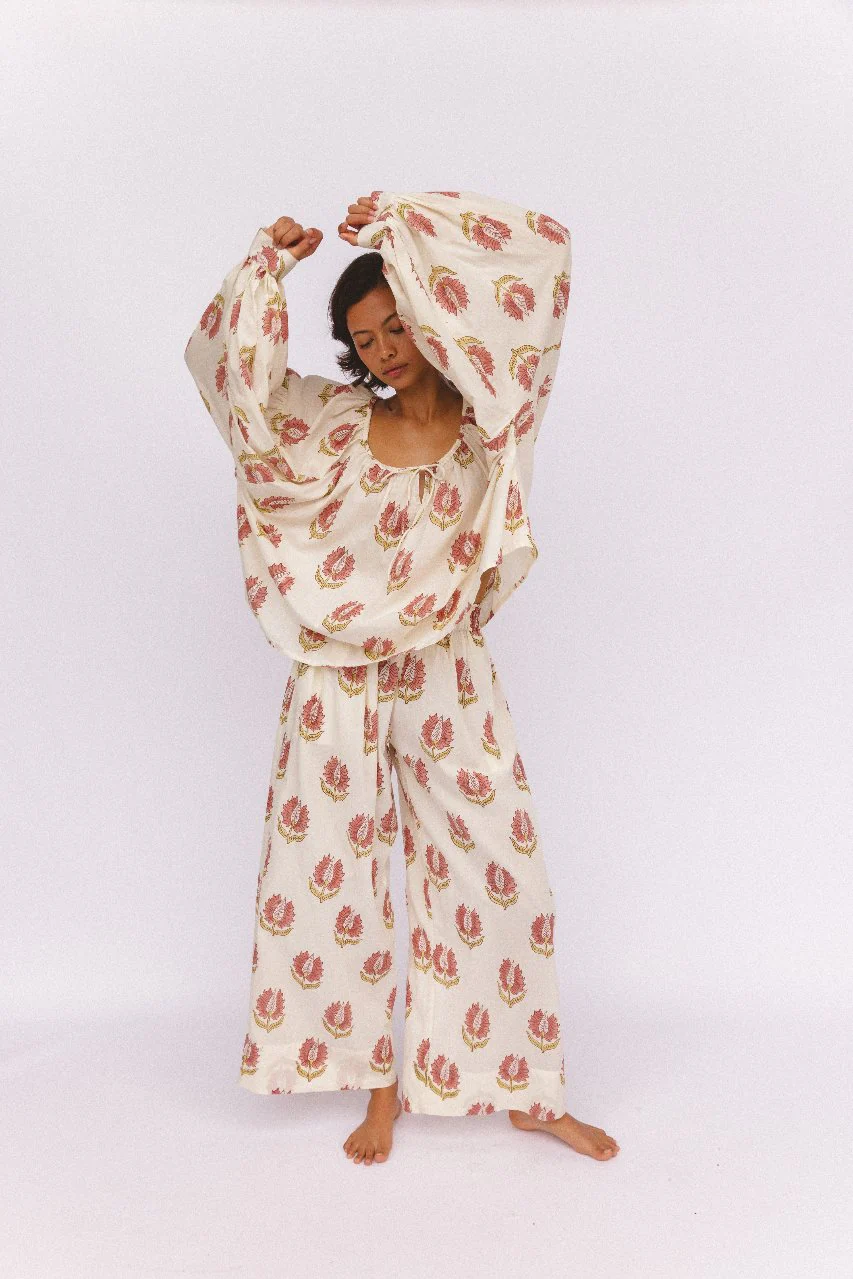 Ria Pants ~ Strawberry Cream - Image 3