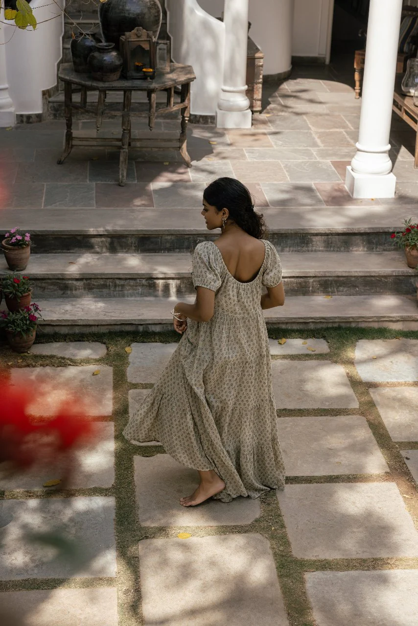 Sita Maxi Dress ~ Green Lily - Image 11