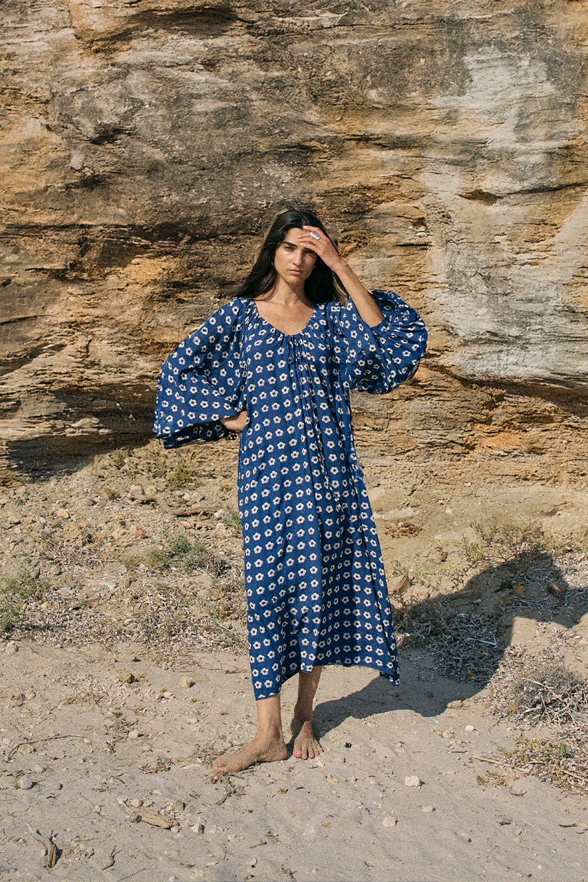 Zahra Midi Dress ~ Indigo - Image 3