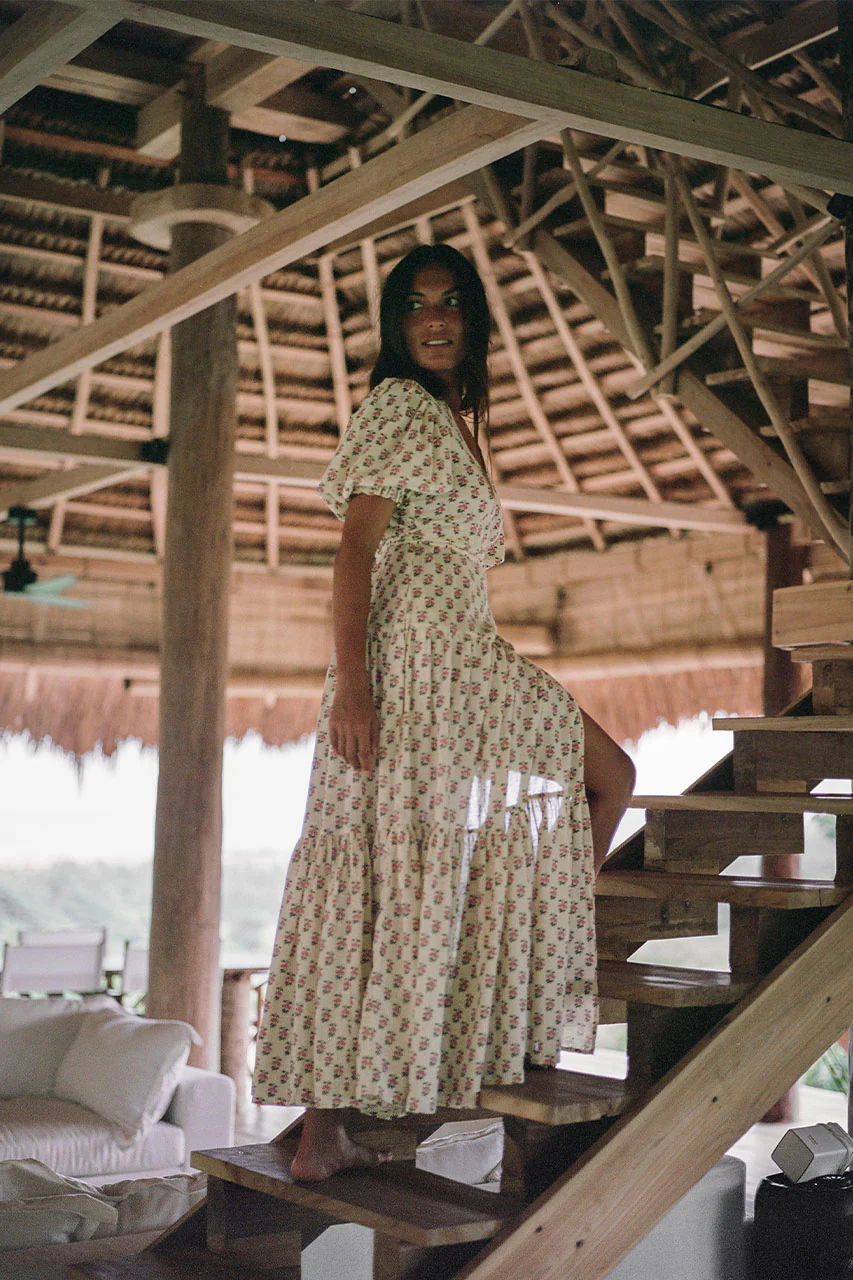 Zuri Wrap Dress ~ Peony - Image 3