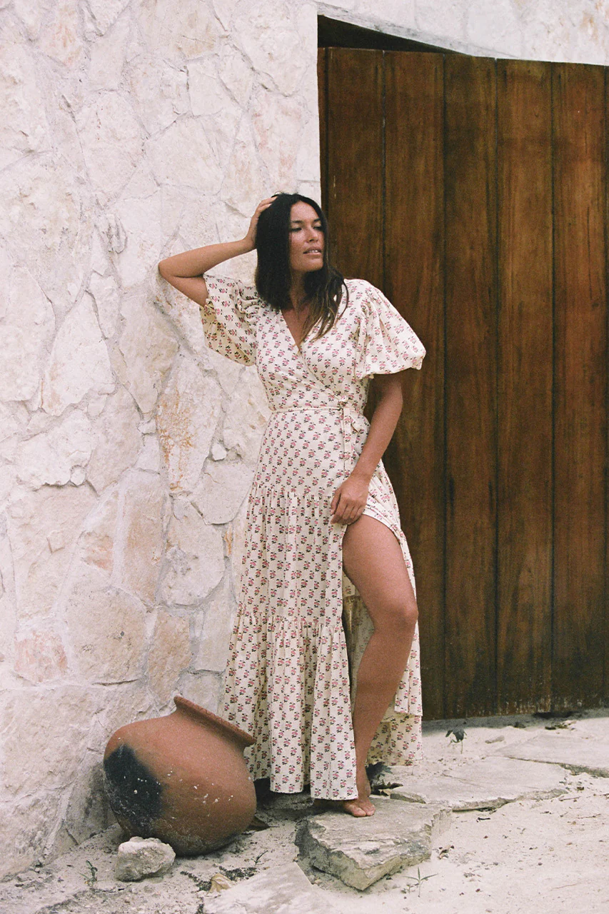 Zuri Wrap Dress ~ Peony - Image 7